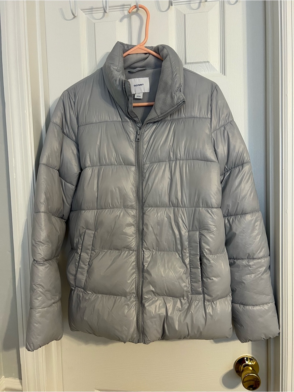 Old Navy Women's Icy Blue Puffer Jacket
